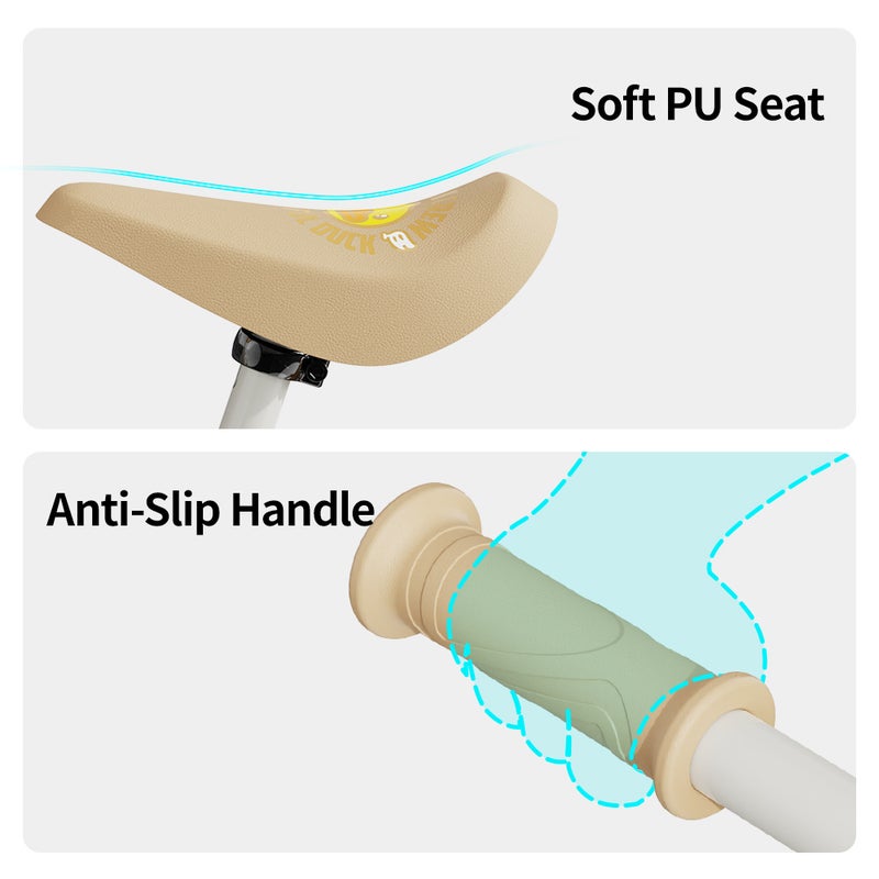 B.Duck - Kids Balance Bike,  height-adjustable saddle, Anti-slip Handle & Wheels, Indoor/Outdoor Ride, White, 2-5 Y - Image 3